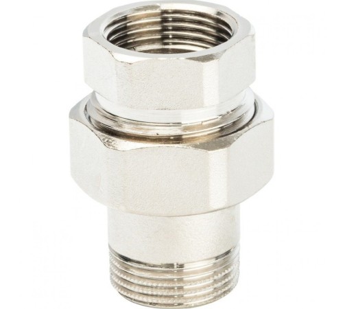 Разъемное соединение американка ВН 3/4" уплотнение под гайкой o-ring кольцо, никелированное Stout