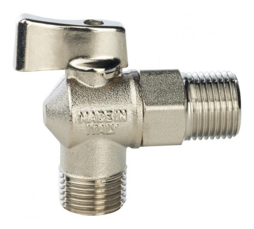 Кран шаровой угловой 1/2" для стиральной машины Stout Кран шаровой угловой 1/2" для стиральной машины Stout
