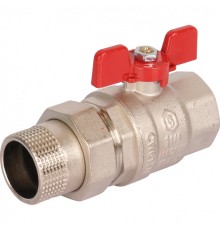 Кран шаровой полнопроходной ВР/НР 1 1/4" американка, ручка бабочка EPDM Stout