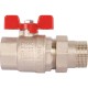 Кран шаровой полнопроходной ВР/НР 1 1/4" американка, ручка бабочка EPDM Stout