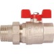 Кран шаровой полнопроходной ВР/НР 1 1/4" американка, ручка бабочка EPDM Stout