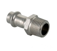 Пресс-муфта с наружной резьбой 22 мм х 1/2"  из нержавеющей стали VTi.901.I.002204 VALTEC (ВАЛТЕК)
