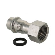Пресс-муфта с накидной гайкой 18 мм х 1/2"  из нержавеющей стали VTi.908.I.001804 VALTEC (ВАЛТЕК)