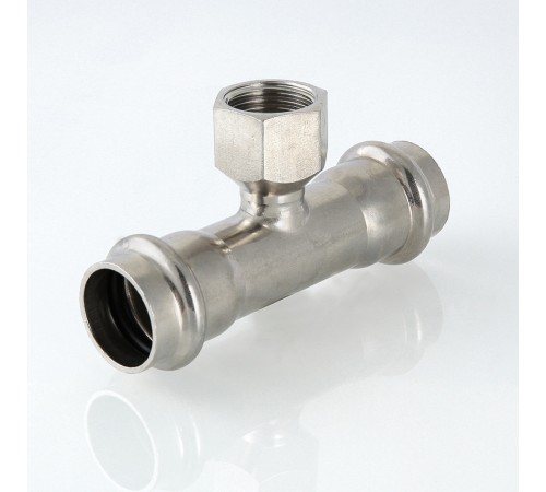 Пресс-тройник с внутренней резьбой 18 х 3/4" х 18 мм из нержавеющей стали VTi.932.I.180518 VALTEC (ВАЛТЕК)