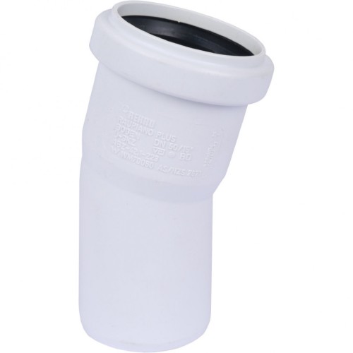 Отвод канализационный Raupiano Plus 50х15° REHAU (РЕХАУ - 11210941002)