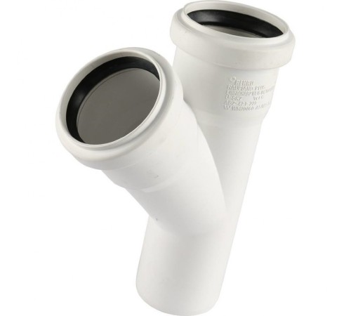 Тройник канализационный Raupiano Plus 50/50х45° REHAU (РЕХАУ - 11212341001) Тройник канализационный Raupiano Plus 50/50х45° REHAU (РЕХАУ - 11212341001)