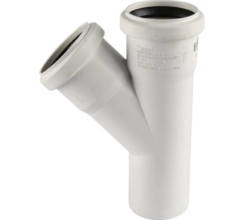 Тройник канализационный Raupiano Plus 50/50х45° REHAU (РЕХАУ - 11212341001) Тройник канализационный Raupiano Plus 50/50х45° REHAU (РЕХАУ - 11212341001)