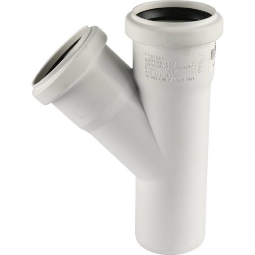 Тройник канализационный Raupiano Plus 50/50х45° REHAU (РЕХАУ - 11212341001)