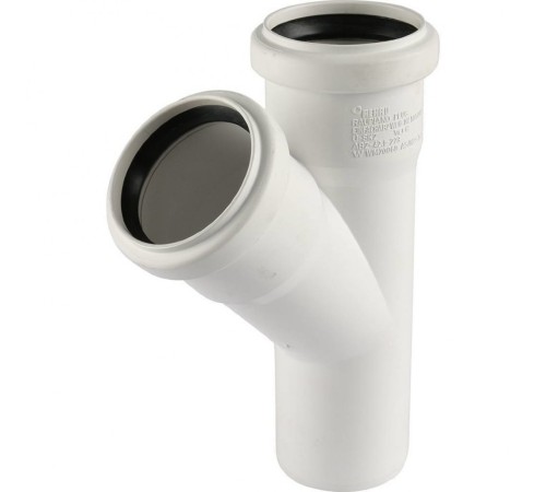 Тройник канализационный Raupiano Plus 50/50х45° REHAU (РЕХАУ - 11212341001) Тройник канализационный Raupiano Plus 50/50х45° REHAU (РЕХАУ - 11212341001)