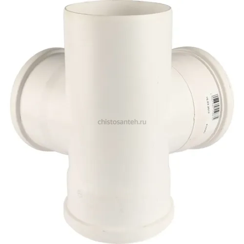 Крестовина канализационная Raupiano Plus 110/110/110/87° двухплоскостная REHAU (РЕХАУ - 11215641003)