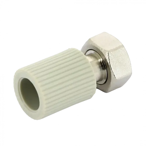 Переходник с накидной гайкой и вварным латунным патрубком PPR 20х3/4" FV-Plast