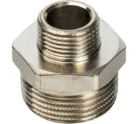 Ниппель НН переxодной 3/4"x3/8" никелированный Stout