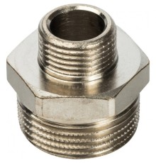 Ниппель НН переxодной 3/4"x3/8" никелированный Stout