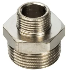Ниппель НН переxодной 3/4"x3/8" никелированный Stout