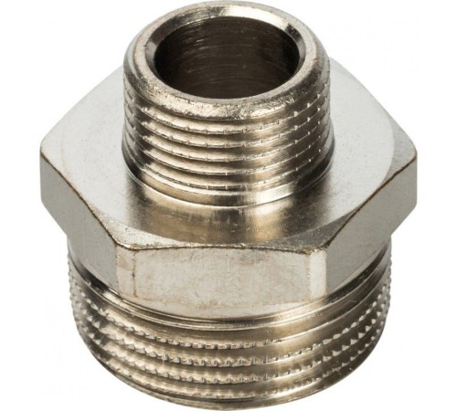 Ниппель НН переxодной 3/4"x3/8" никелированный Stout