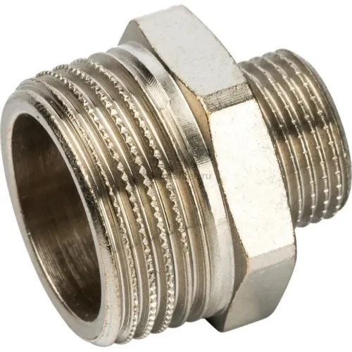 Ниппель НН переxодной 3/4"x3/8" никелированный Stout