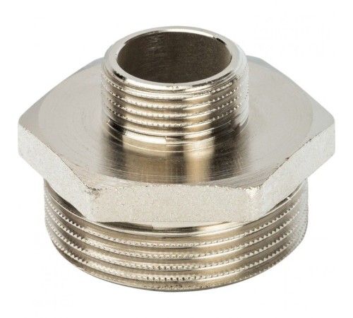 Ниппель НН переxодной 1 1/2"x3/4" никелированный Stout