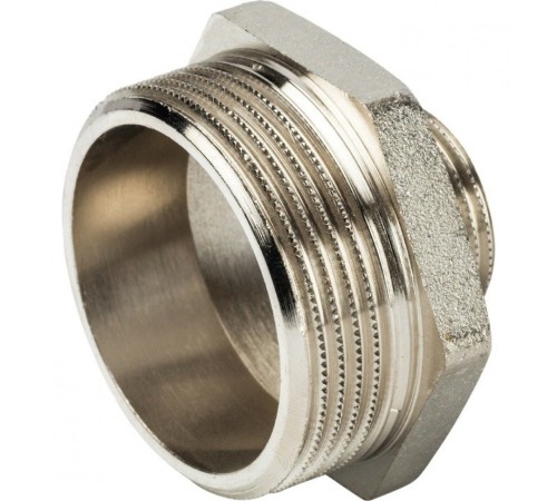 Ниппель НН переxодной 1 1/2"x3/4" никелированный Stout