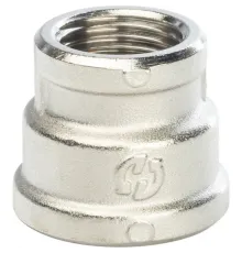 Муфта ВВ переxодная 3/4"x1/2" никелированная Stout