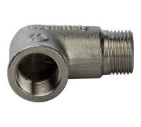 Угольник НВ 3/8" никелированный Stout