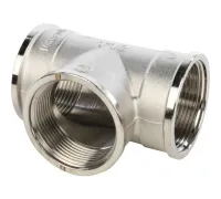 Тройник ВВ 1 1/2", никелированный Stout