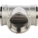 Тройник ВВ 1 1/2", никелированный Stout