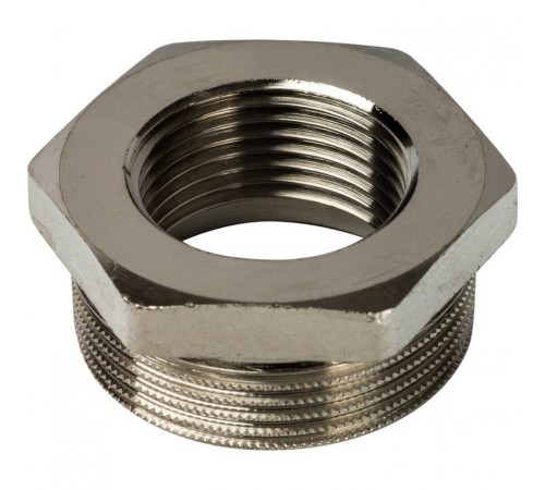Футорка 1 1/2"x1", никелированная Stout