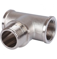 Тройник ВНВ 3/4"x3/4"x3/4", никелированный Stout