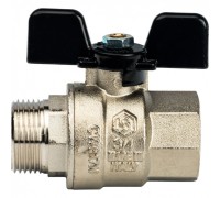 Кран шаровой полнопроходной ВР/НР 3/4", ручка бабочка Stout