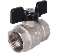Кран шаровой стандартнопроходной ВР/ВР 1", ручка бабочка Stout