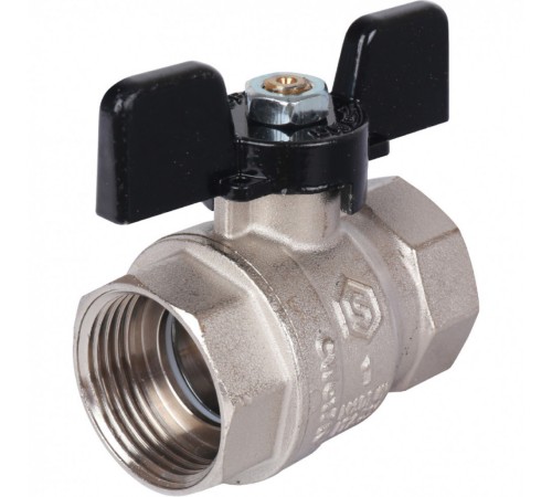 Кран шаровой стандартнопроходной ВР/ВР 1", ручка бабочка Stout