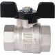 Кран шаровой стандартнопроходной ВР/ВР 1", ручка бабочка Stout