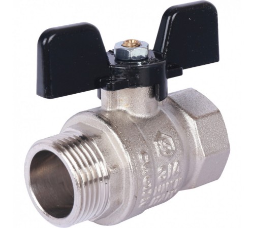 Кран шаровой стандартнопроходной ВР/НР 3/4", ручка бабочка Stout