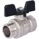 Кран шаровой стандартнопроходной ВР/НР 3/4", ручка бабочка Stout