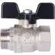 Кран шаровой стандартнопроходной ВР/НР 3/4", ручка бабочка Stout