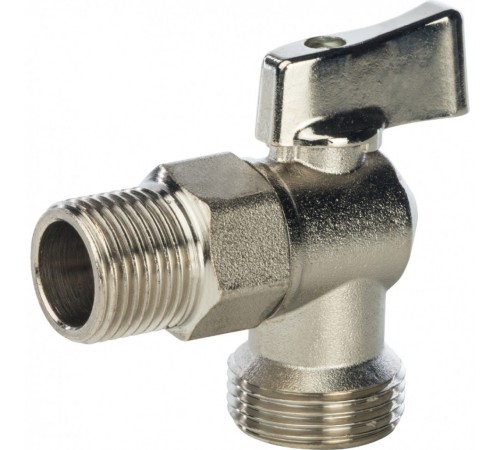 Кран шаровой угловой 1/2"x3/4" для стиральной машины Stout Кран шаровой угловой 1/2"x3/4" для стиральной машины Stout