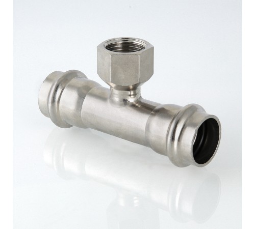 Пресс-тройник с внутренней резьбой 42 х 1" х 42 мм из нержавеющей стали VTi.932.I.420642 VALTEC (ВАЛТЕК)