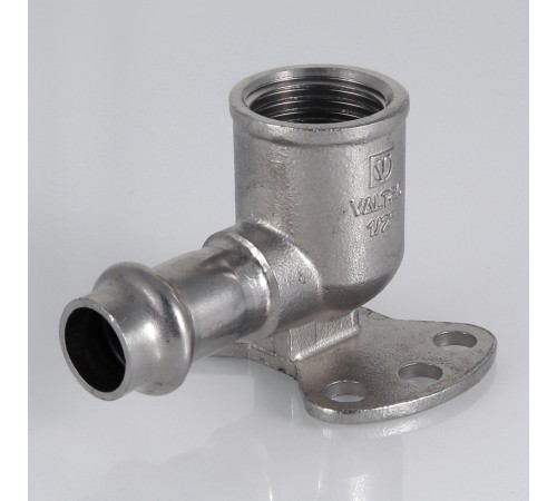 Пресс-водорозетка 12 мм х 1/2"  из нержавеющей стали VTi.954.I.001204 VALTEC (ВАЛТЕК)