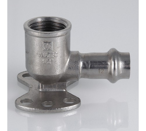 Пресс-водорозетка 12 мм х 1/2"  из нержавеющей стали VTi.954.I.001204 VALTEC (ВАЛТЕК)