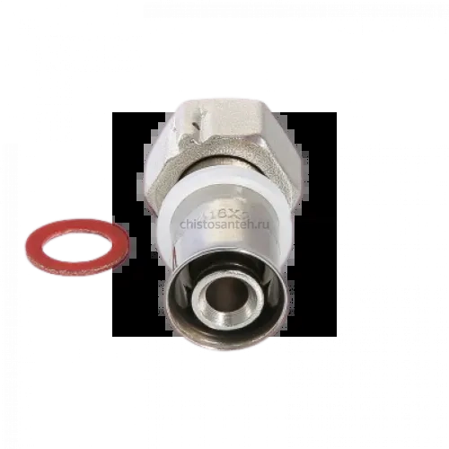 Соединитель пресс с накидной гайкой 32х1 1/4" Valtec