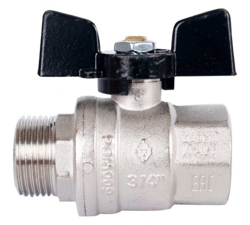 Кран шаровый ВН бабочка 3/4" Bugatti Кран шаровый ВН бабочка 3/4" Bugatti