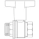 Кран шаровый 1 1/4" НВ маховик пластмассовый Optibal Oventrop