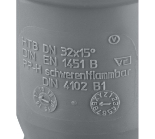 Отвод канализационный HTB 32 15° Ostendorf
