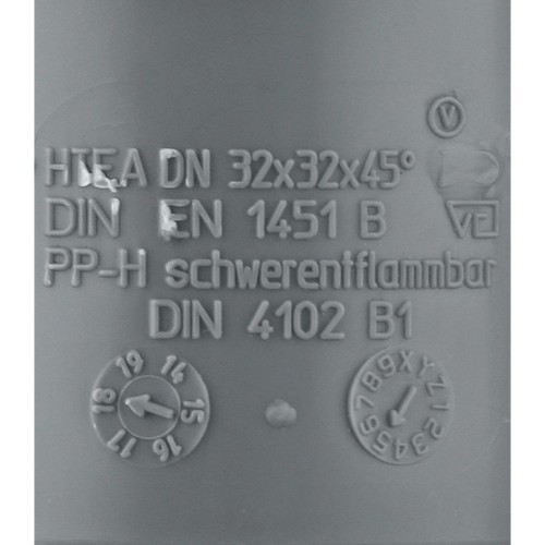 Тройник канализационный HTEA 32х32/45° Ostendorf