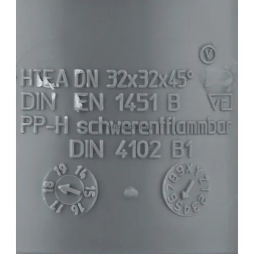 Тройник канализационный HTEA 32х32/45° Ostendorf