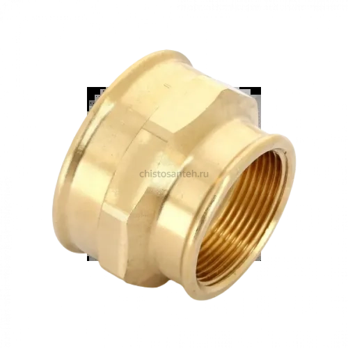 Муфта переxодная ВВ 2"x1 1/2" бронза Viega
