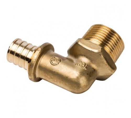 Угольник-переходник с наружной резьбой 20xR 3/4" для труб из сшитого полиэтилена Stout