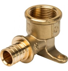 Угольник настенный с креплением 20xRp 3/4" для труб из сшитого полиэтилена Stout