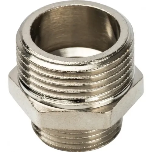 Ниппель НН переxодной 1"x3/4", никелированный Stout