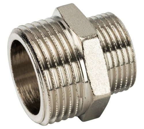 Ниппель НН переxодной 1"x3/4", никелированный Stout